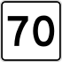 Route 70 marker