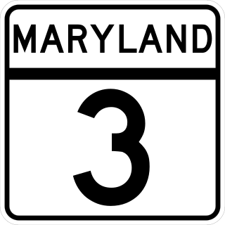 <span class="mw-page-title-main">Maryland Route 3</span> State highway in Maryland, US