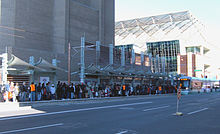 3rd Street/Washington platform in December 2008 METRO Light Rail Convention Center Westbound Station.jpg