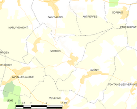 Mapa obce Haution
