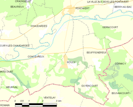 Mapa obce Roucy