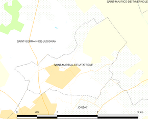 Poziția localității Saint-Martial-de-Vitaterne