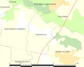 Mapa obce Voiscreville