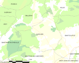 Mapa obce Ourouër
