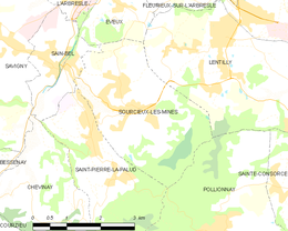 Sourcieux-les-Mines - Localizazion