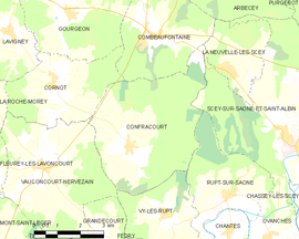 Mapa obce Confracourt