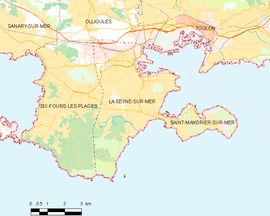 Mapa obce La Seyne-sur-Mer