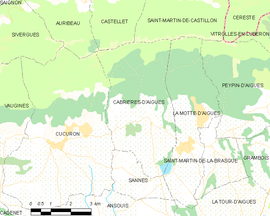 Mapa obce Cabrières-d’Aigues