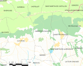 Poziția localității Cabrières-d'Aigues
