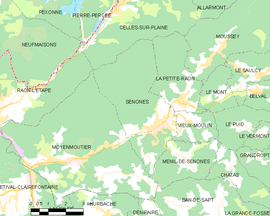 Mapa obce Senones