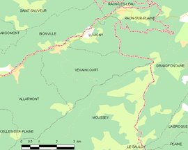 Mapa obce Vexaincourt