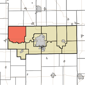 Map highlighting Ervin Township, Howard County, Indiana.svg
