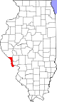 Map of Illinois highlighting Calhoun County.svg