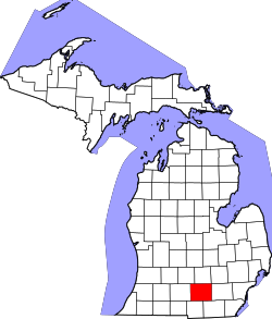 Map of Michigan highlighting Jackson County.svg