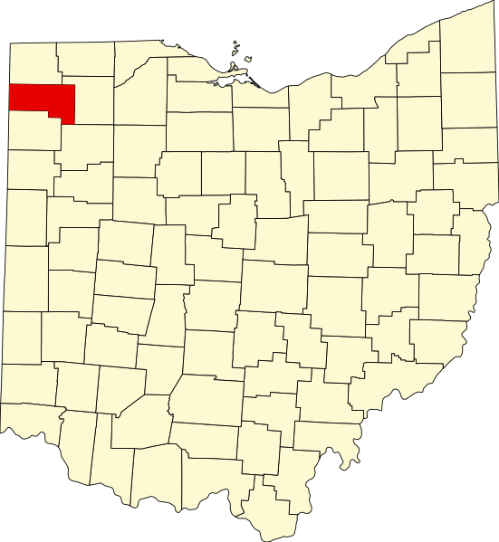 File:Map of Ohio highlighting Defiance County.svg