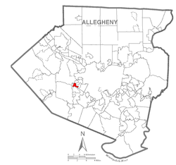 Location within Allegheny County