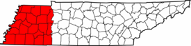 Map of West Tennessee counties.png