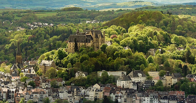 File:Marburger Schloss from Spiegelslustturm.jpg