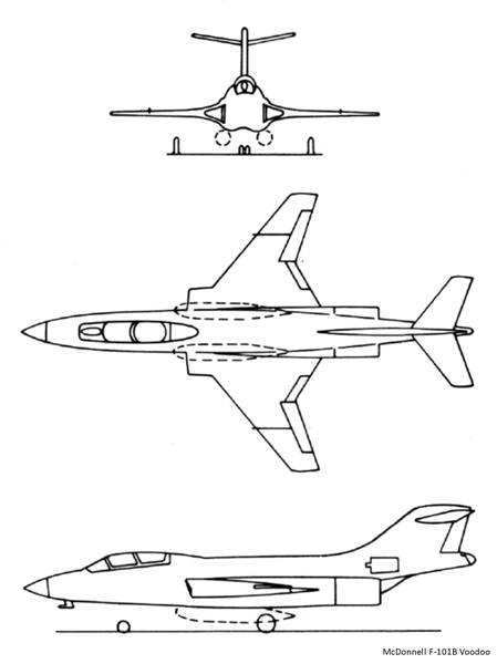 File:McDonnell F-101B 3side drawing.png