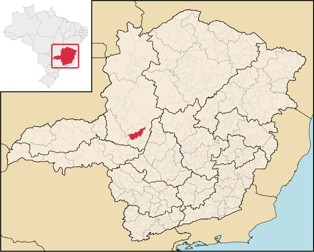 Localização  Carmo do Paranaíba em Minas Gerais