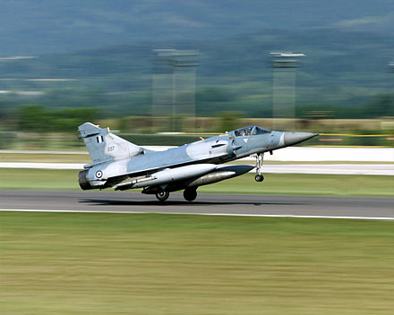 Hellenic Air Force Mirage 2000 taking off.