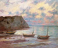 Sunset at Etretat Monet w1016.jpg