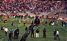 The Munich Cowboys celebrating their German Bowl triumph in 1993. Munich Cowboys German Bowl Sieger.jpg