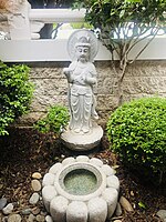 Statuette of a bodhisattva in the temple
