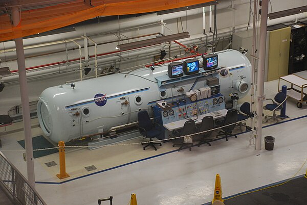 The decompression chamber at the Neutral Buoyancy Lab