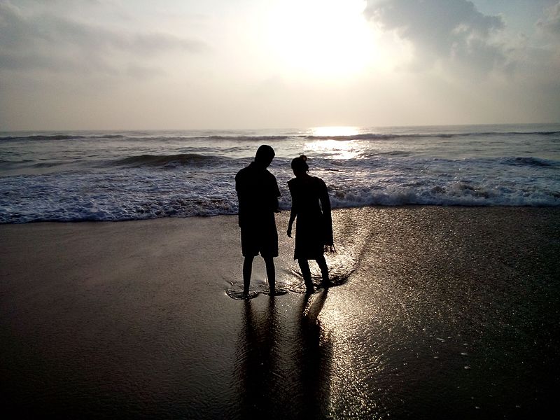 File:Nature at its best, Sunrise at Besant Nagar beach, Chennai.jpg