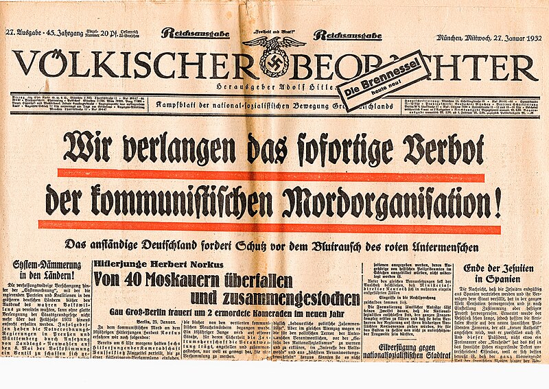 File:Nazi Journal Munich Jan 27 1932 top.jpg