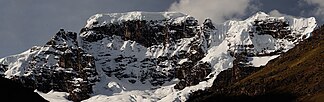 Blick von Süden auf den Nevado Allincapac