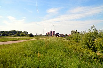 Nijmegen Oosterhout gezien vanaf de Griftdijk