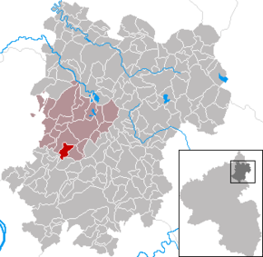 Poziția Nordhofen pe harta districtului Westerwaldkreis