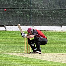 A batsman ducks under a bouncer North Middlesex CC v Hampstead CC at Crouch End, Haringey, London 06.jpg