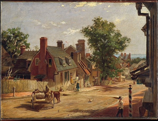 "Old Annapolis, Francis Street", painted by Francis Blackwell Mayer in 1876