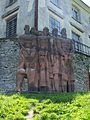 Sculpture in front of the castle