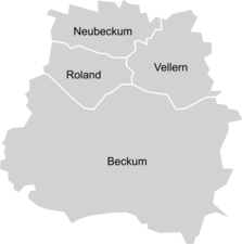 Ortsteile van Beckum