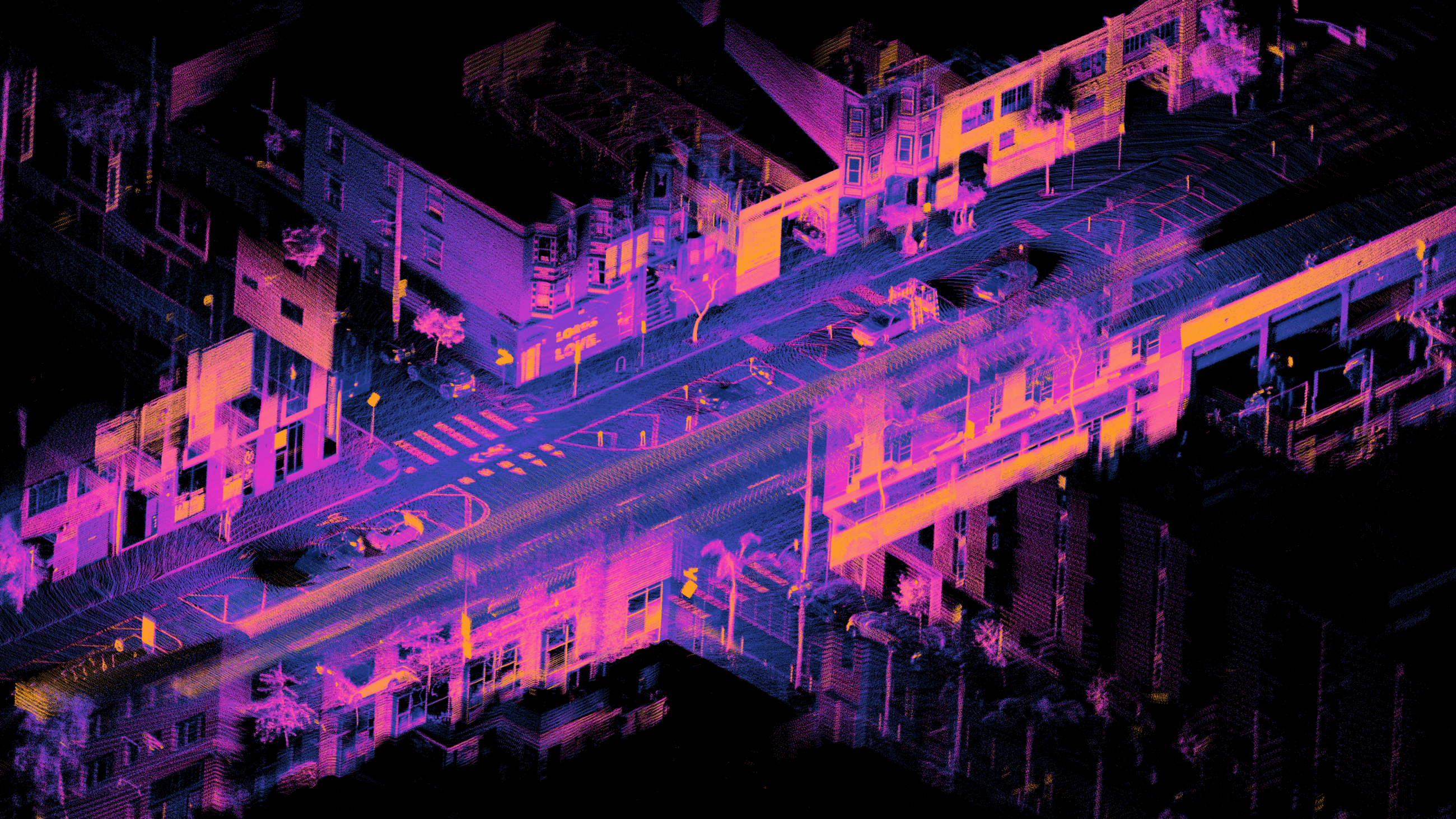 Ouster OS1-64 lidar point cloud of intersection of Folsom and Dore St, San Francisco.png