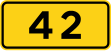 Danish national road number sign