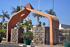 The entrance to the parliament Parliament Buildings, Nairobi, Kenya -entrance-15April2010.jpg