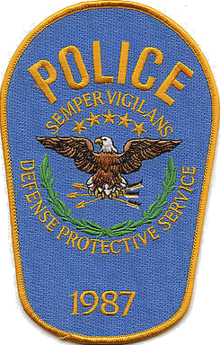 The patch of the Defense Protective Service, the USPPD's predecessor organization. Patch of the Defense Protective Service.png