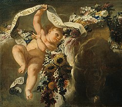 Peter Strudel - Putto mit Blumengewinde und Spruchband - 4159 - Kunsthistorisches Museum.jpg