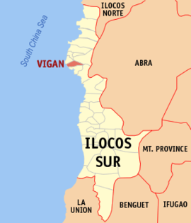 Vigan na Ilocos Sul  Coordenadas : 17°34'28.99"N, 120°23'12.98"E