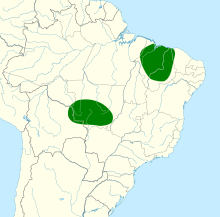 Phaethornis nattereri haritası.svg