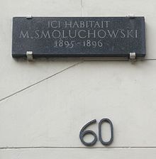 Marian Smoluchowski tábla, 60 rue d'Assas, Párizs 6.jpg