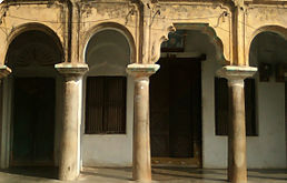 Portico of an old house in Peddapuram town