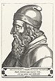 Portret van Aristoteles Illustrium philosophorum et poetarum effigies (serietitel) Portretten van Griekse en Romeinse filosofen en schrijvers (serietitel), RP-P-2007-360.jpg