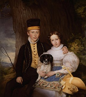 Sofia em criança com o seu irmão mais velho Henrique