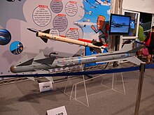 The newest and the oldest member of Rafael's Python family of AAM for comparisons, Python-5 (displayed lower-front) and Shafrir-1 (upper-back) Python5-missile001.jpg